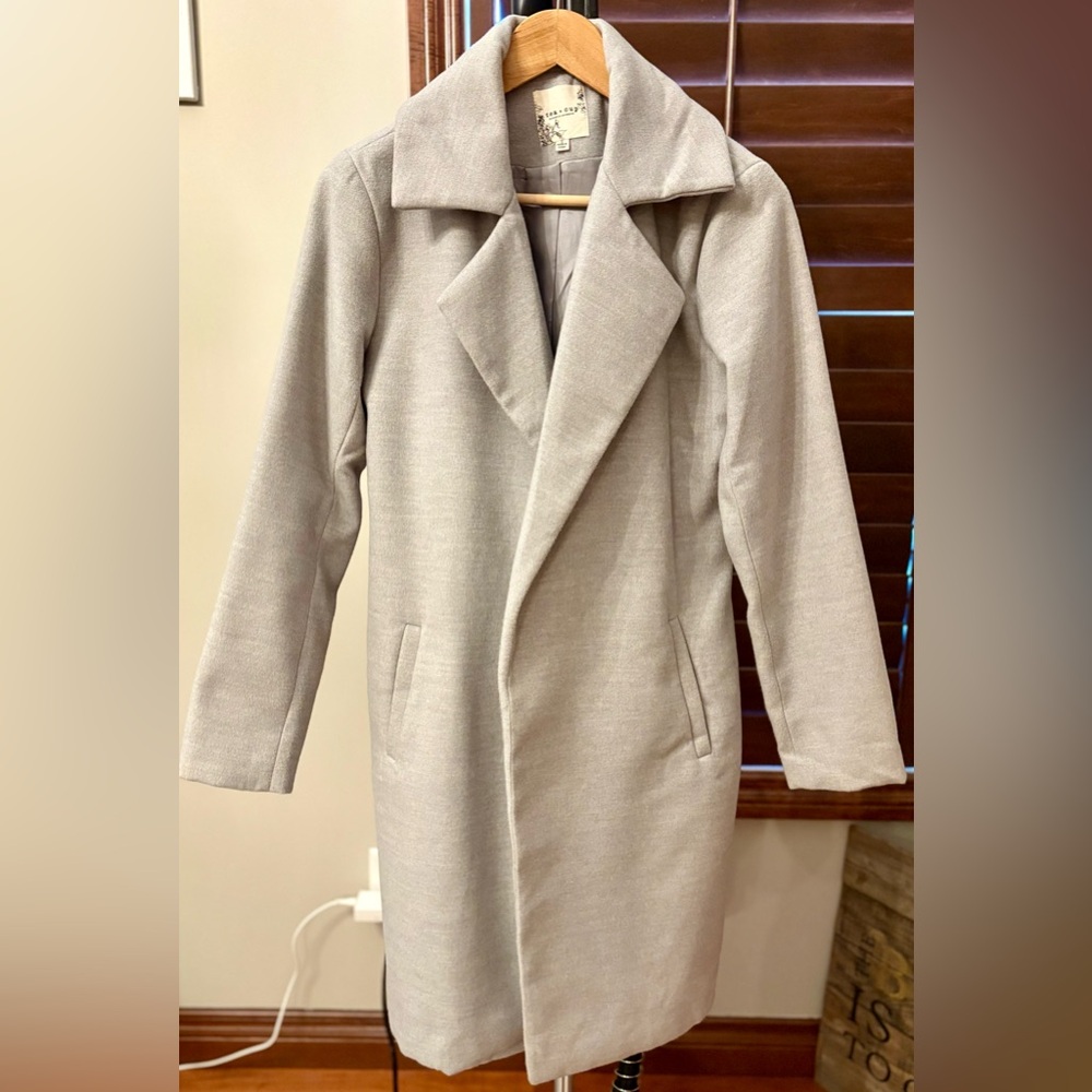 Chic Gray Overcoat